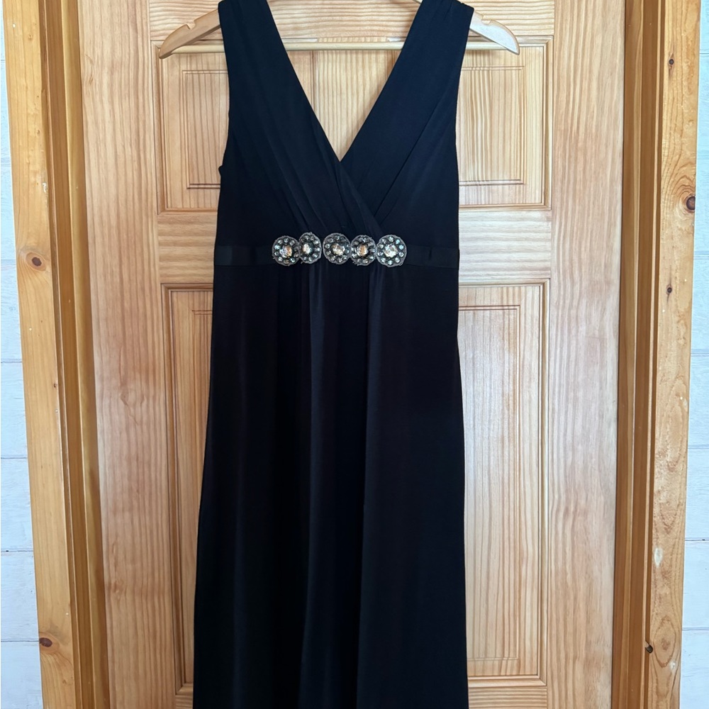 Vintage Boden embellished black jersey dress.  Size 6.  Lightly worn.